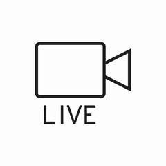 live stream video icon vector sign