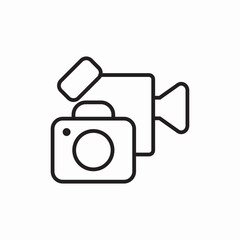 video camera record icon vector sign