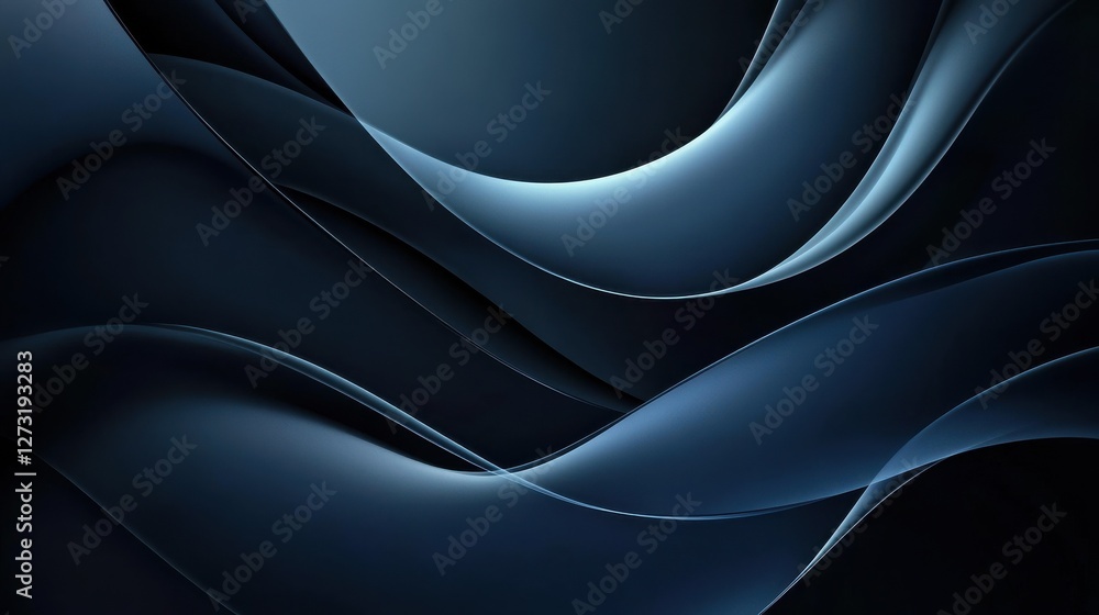 Poster dark abstract smooth lines vector minimal background