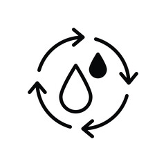 Eco Water vector icon
