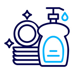 Dish Liquid Outline Color icon