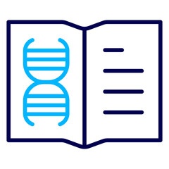 Dna Book Outline Color icon