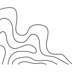 Obraz premium Topographic Line Corner
