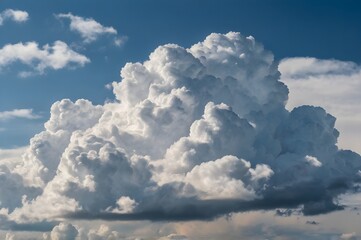 Clouds in blue sky, generated ai