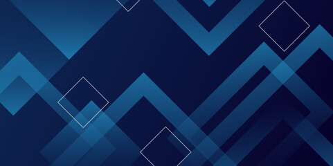 Blue Vector Gradient Abstract Background with Shapes Elements. Blue modern abstract wide banner with geometric shapes background poster with dynamic lights. Technology network vector illustration. 