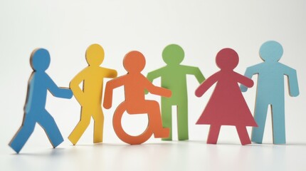 Diverse Community of Paper Figures Highlighting Inclusivity and Support for People With Disabilities
