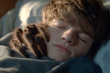 Sleeping Teen Pranked With Realistic Toy Tarantula for April Fools' Day