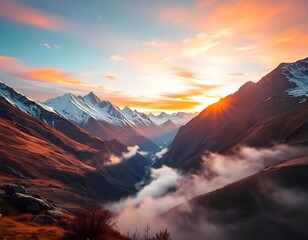 Fototapeta premium Mountain Sunset
