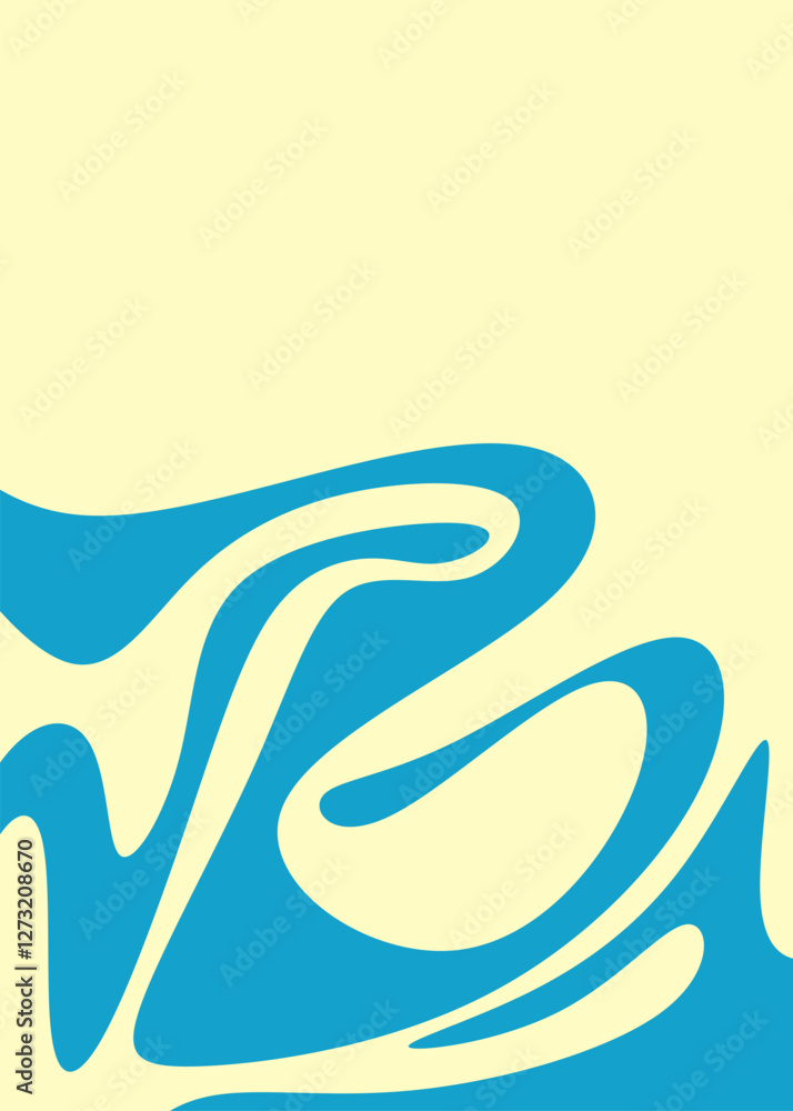Poster abstract background with wavy line pattern and with some copy space area
