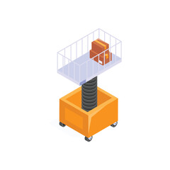 Get this amazing icon of cargo lift in isometric style