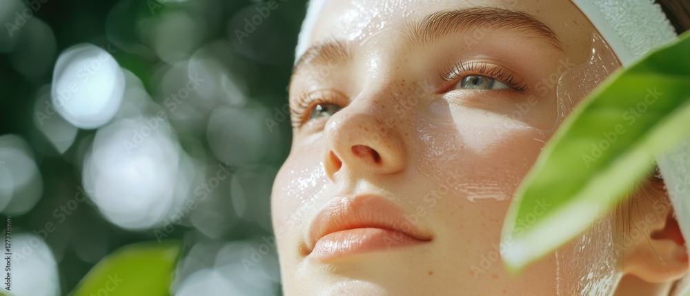 Poster futuristic smart skincare patch designed to detect and monitor uv exposure levels, providing data-dr