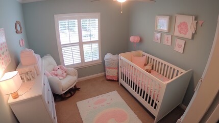 Pastel Pink Nursery Room Design: A Cozy and Serene Baby's Room