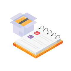 Get this amazing icon of order checklist in modern style