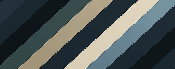Abstract diagonal stripes in muted beige, blue, and dark grey shades.