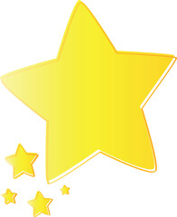 Fototapeta premium Glowing Yellow Star Cluster: Simple Vector Design Element