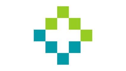 Obraz premium Health cross, flat color logo