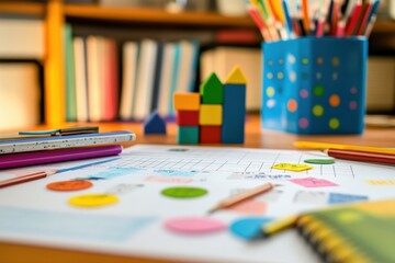 Progress chart for homeschooling activities and learning milestones. Generative AI