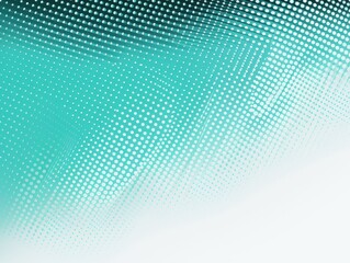 Abstract halftone gradient background in teal and white for digital graphic design, tech or presentations