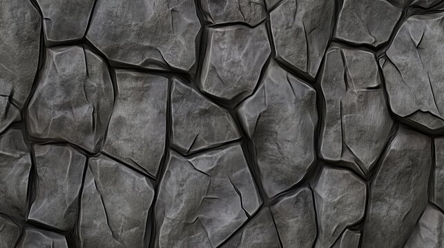 3d, background, abstract, render, illustration, Volcanic basalt stone, rough surface, dark black and gray tones, matte finish, natural background	