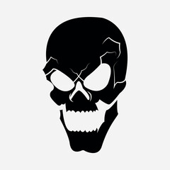 Illustration of the skull. Vector illustration