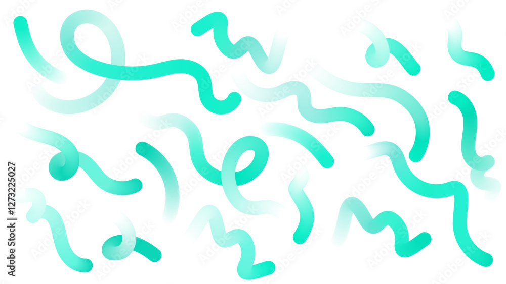 Poster fluid wave elements of colorful squiggly designs.vector graphic pattern with wavy lines in bright co