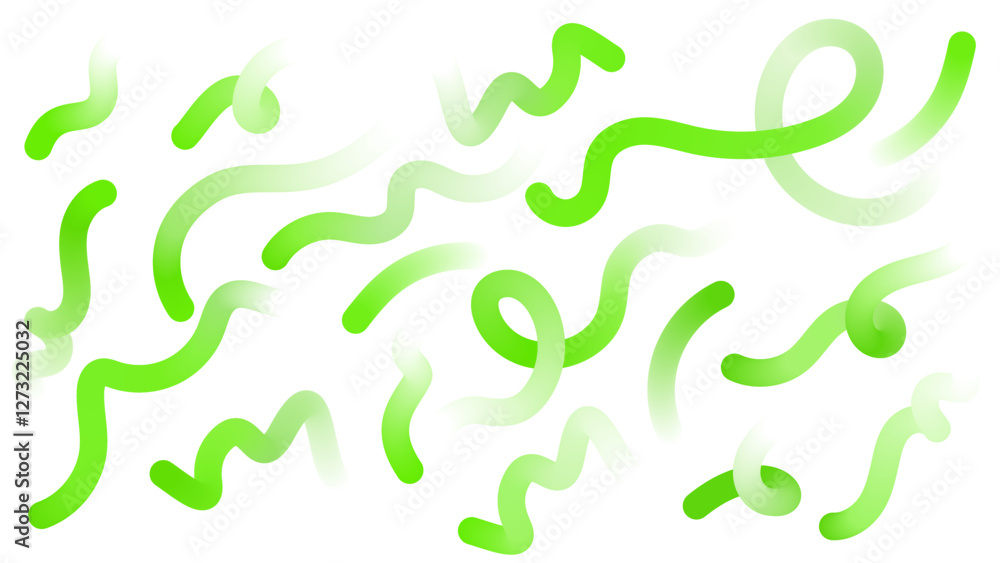 Poster fluid wave elements of colorful squiggly designs.vector graphic pattern with wavy lines in bright co