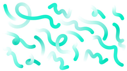 Fluid Wave Elements of Colorful Squiggly Designs.Vector Graphic Pattern with Wavy Lines in Bright Colors. Colorful Rainbow Abstract Gradient Shapes Set.
