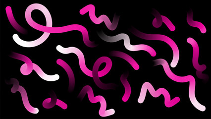 Fluid Wave Elements of Colorful Squiggly Designs.Vector Graphic Pattern with Wavy Lines in Bright Colors. Colorful Rainbow Abstract Gradient Shapes Set.

