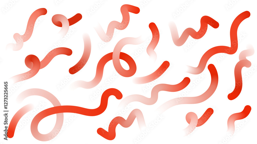 Poster fluid wave elements of colorful squiggly designs.vector graphic pattern with wavy lines in bright co