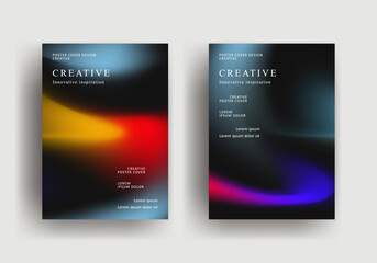 Abstract gradient poster template. Modern Covers Design. Mesh gradient background design. Trendy front page design for Banner, Poster, Flyer, Invitation and Annual Report