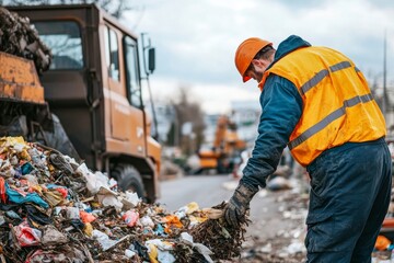 Garbage Removal Man Doing Trash, 