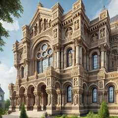 Fototapeta premium Romanesque Architecture Izobrajenie iz