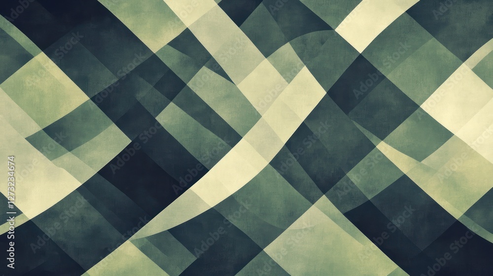 Poster Abstract Geometric Design With Overlapping Shapes