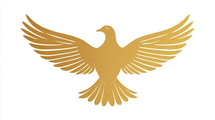 Fototapeta premium A representation of God in the form of the Holy Spirit in Christianity, symbolized by a dove in flight on a white background.