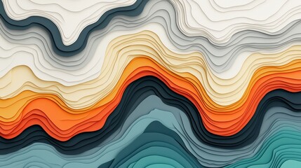 Customer experience interaction data concept. Colorful abstract wavy patterns with layered textures.