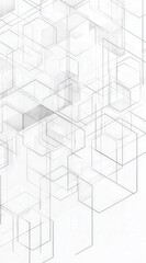 Abstract overlapping hexagon shape lines on white background for technology or presentation use