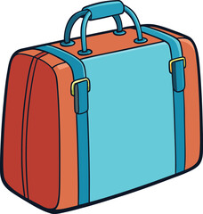 Travel suitcase vector illustration, stylish luggage design, travel bag, modern suitcase, travel accessory, vacation essentials, durable, portable, journey, adventure, tourism.