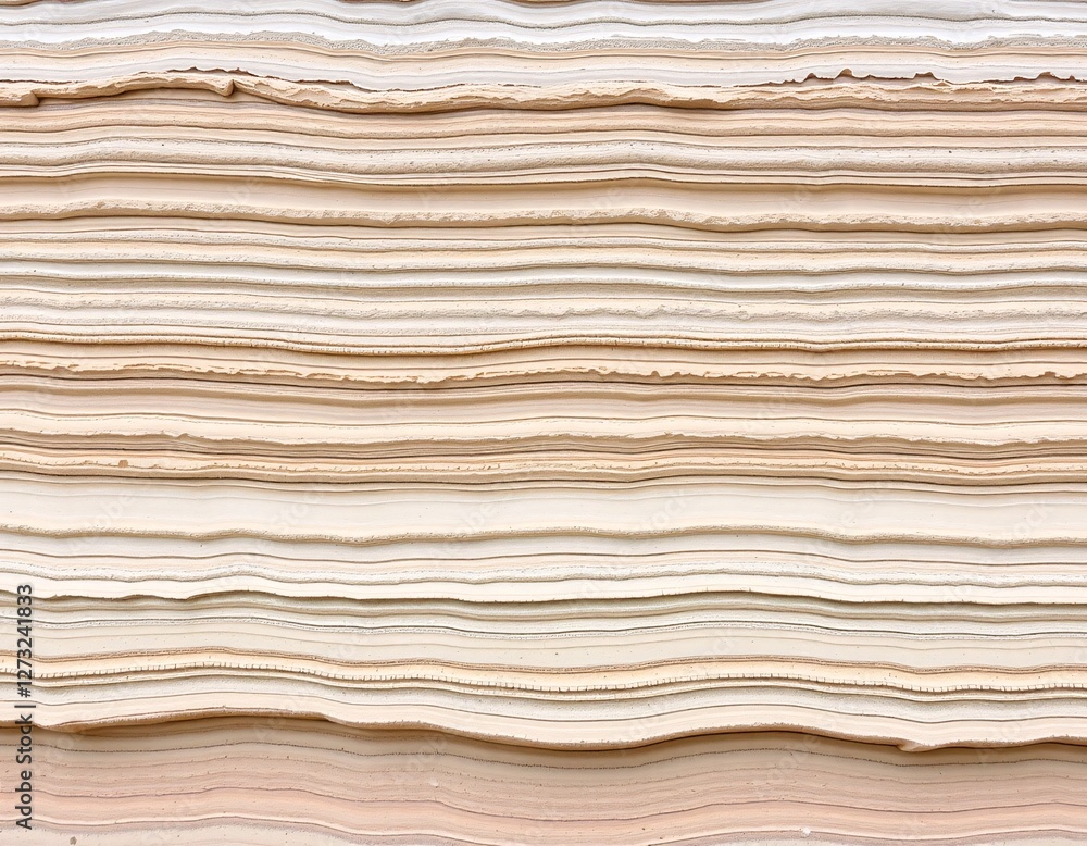 Poster abstract beige layers, soft cream tones. pale white shades create depth. wavy texture and subtle col
