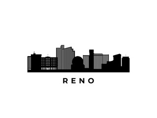 Naklejka premium Vector Reno skyline. Travel Reno famous landmarks. Business and tourism concept for presentation, banner, web site.