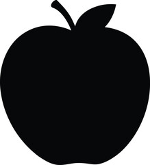 Apple silhouette vector illustration with clean lines and minimalist design, perfect for logos, branding, fruit-themed artwork, and health-related concepts.

