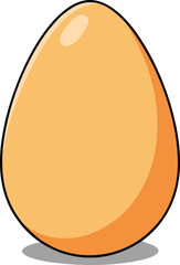 Egg vector illustration isolated on a white background, perfect for food, breakfast, or cooking themes, showcasing a fresh and clean design for culinary or nutrition-related content.

