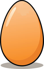 Egg vector illustration isolated on a white background, perfect for food, breakfast, or cooking themes, showcasing a fresh and clean design for culinary or nutrition-related content.

