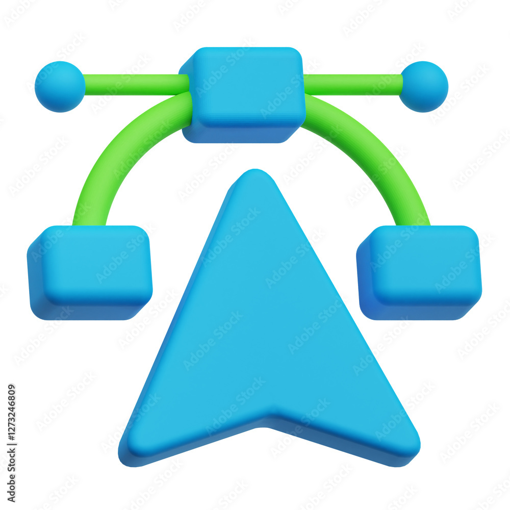 Poster design interface 3d icon isolated on the transparent background