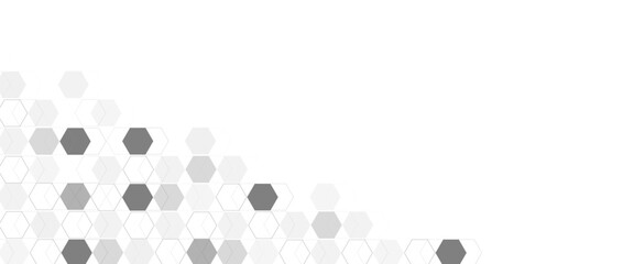 Vector hexagons pattern. Geometric abstract background with simple hexagonal elements. Medical, technology or science design