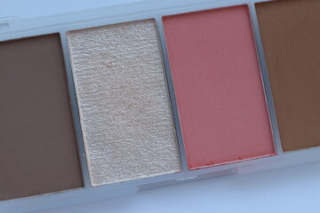 Fototapeta premium Palette of cosmetics for face makeup