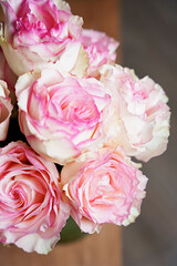 delicate pink roses, flowers, spring flowers, bouquet