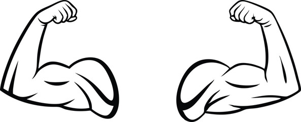 Biceps. Muscle icon. Gym logo. Vector