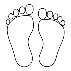 foot prints sketch 