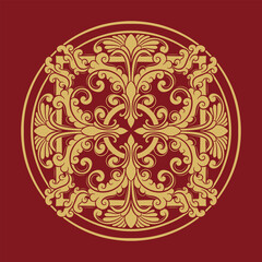 elegant golden border ornament luxury