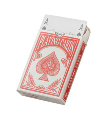 Playing cards isolated on transparent background